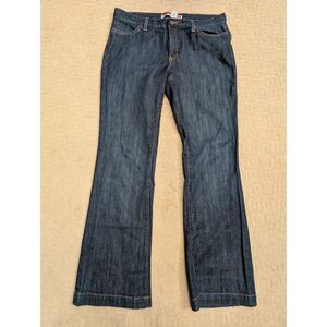 Gap Jeans Women Size 10 Dark Rinse Long & Lean Mid Rise 32 inch inseam